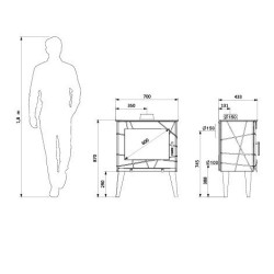 Poêle à bois Usko Supra 7.3kW