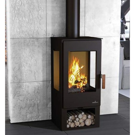 Poêle à bois Bronpi Estrella 3C 7kW avec 3 cotés vitrés