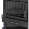 Lorca R Chimenea de Esquina de Leña de 3 Vidrios Bronpi 14 kW