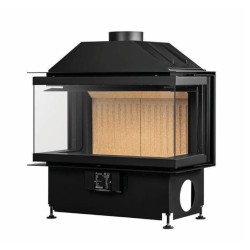 A.Caminetti Crystal 80 3D Holzkamin mit 3 Glasseiten