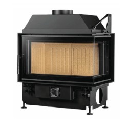 Quattro 80 wood insert A.Caminetti 2 Straight glazed sides