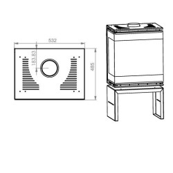 Poêle à bois Scandinavian 50 A.Caminetti 3 Faces vitrées