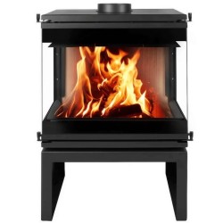 Fogão a lenha esmaltado de 3 lados Scandinavian 65 A.Caminetti