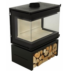 Scandinavian 65 A.Caminetti 3-Sided Glazed Wood Stove