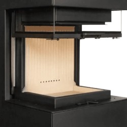 Scandinavian 65 SBH wood-burning stove A.Caminetti 3 Lift-up glass sides