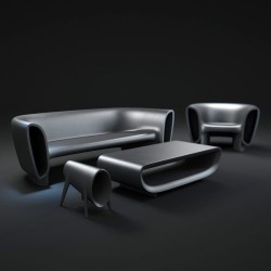 Sofá de Bumbum Vondom preto básico