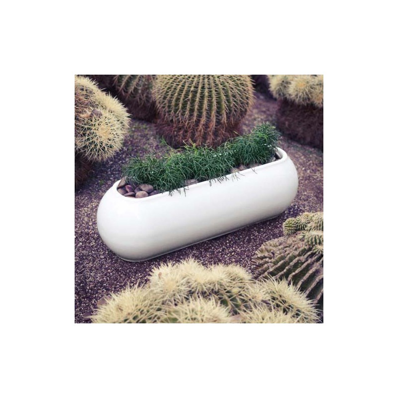 Kannelonni maceta Vondom blanco mate