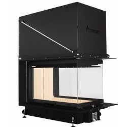 Inserto de chimenea de leña Cristal 3D vidrio elevador Max A.Caminetti