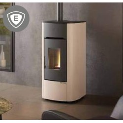 Angelica 8kW Wasserdichter belüfteter Pelletofen La Nordica Extraflame Elfenbein