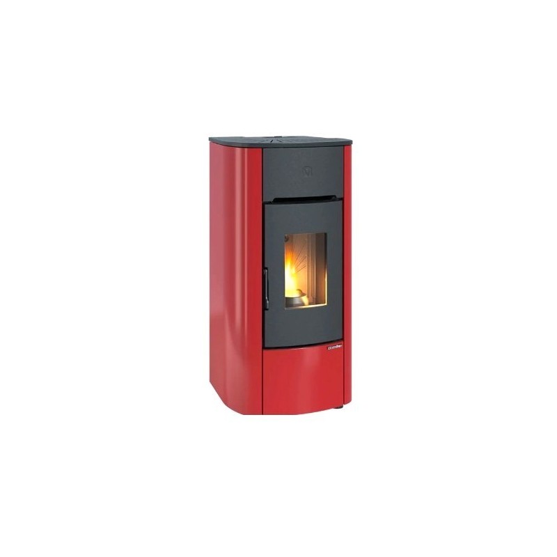 Angelica 8kW Waterproof Ventilated Pellet Stove La Nordica Extraflame Burgundy