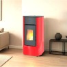 Angelica 8kW Fogão a Pellets Ventilado à Prova D'Água La Nordica Extraflame Borgonha