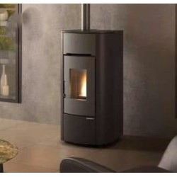 Angelica Plus 8kW Wasserdichter Pelletofen La Nordica Extraflame Schwarz