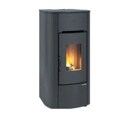 Angelica Plus 8kW Fogão a Pellets Canalizado à Prova d'Água La Nordica Extraflame Preto