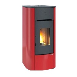 Angelica Plus 8kW Waterproof Ducted Pellet Stove La Nordica Extraflame Burgundy
