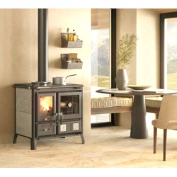 Fogão a lenha La Nordica pedra natural Gardênia 9,5kW