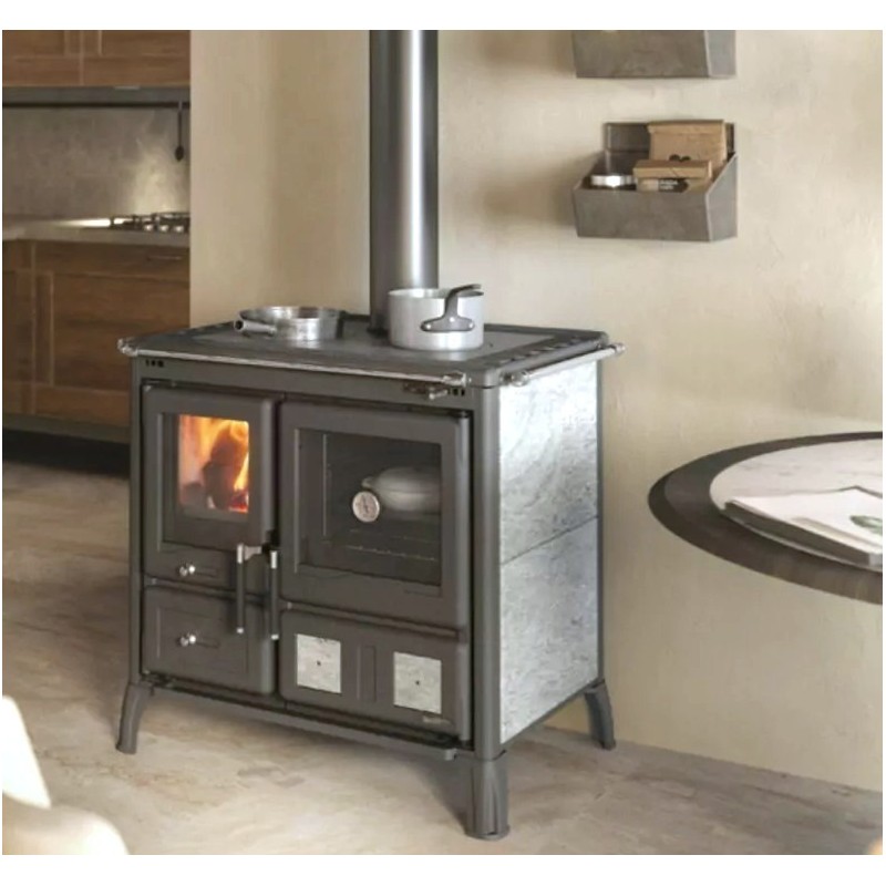Fogão a lenha La Nordica pedra natural Gardênia 9,5kW