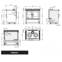 Estufa de leña La Nordica Venezia blanco 8kW