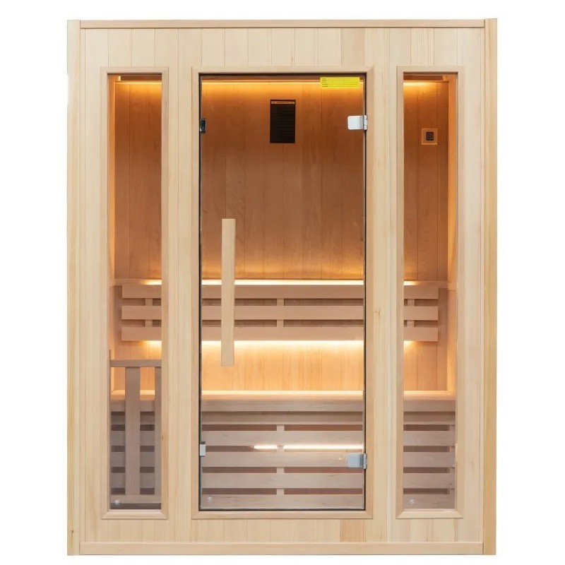 Zen Dampfsauna 3-Sitzer LED Komplettpaket 3,5kW France Sauna