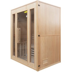 Zen Sauna a Vapore 3 Posti LED Pacchetto Completo 3.5kW France Sauna