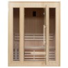Zen Dampfsauna 3-Sitzer LED Komplettpaket 3,5kW France Sauna