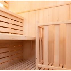 Sauna Vapeur Zen Angulaire 3-4 places LED Pack complet France Sauna