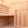 Sauna de vapor Zen Angular 3-4 plazas LED Pack completo France Sauna