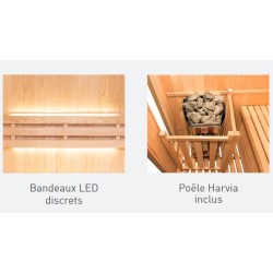 Sauna vapeur Zen 2 places Pack complet 3.5kW France Sauna