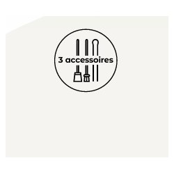 Taikal Diener aus mattschwarzem Stahl mit Dixneuf Design Zubehör