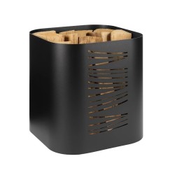 Estantería para troncos Taikal de acero esmerilado negro Dixneuf Design