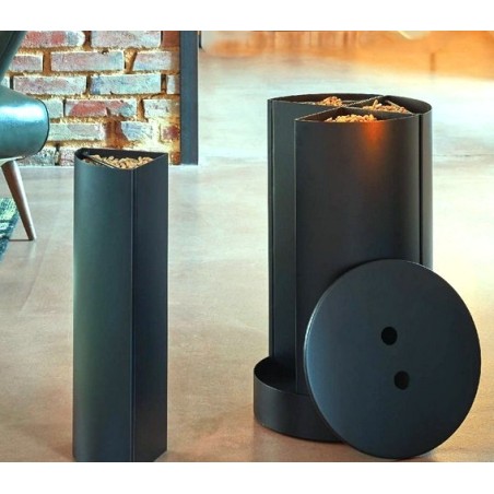 Fractio Stoccaggio Pellet Legno Grigio Sabbiato Dixneuf Design