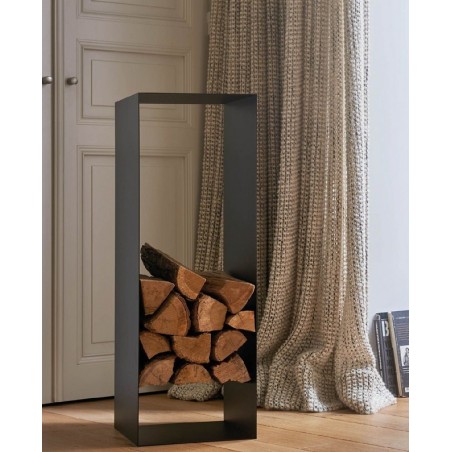 Newton Log Rack Frosted Black Dixneuf Design