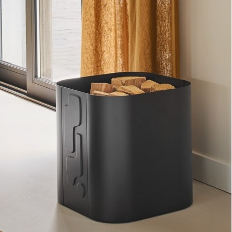 Suporte para lenha Altik Preto Fosco Dixneuf Design