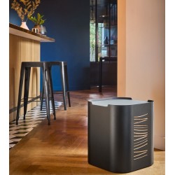 Lagerung von Holzpellets Stepia Black Ice Grey Dixneuf Design