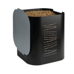 Wood Pellet Storage Stepia Black Ice Grey Dixneuf Design