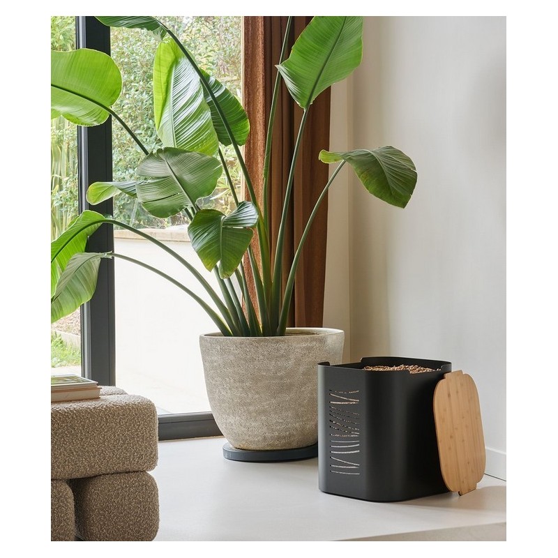 Rangement à Granules Bois Stepia Noir Givré Naturel Dixneuf Design