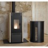 Zenio Stoccaggio Pellet di Legno Satinato Nero Dixneuf Design