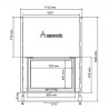Inserto plano para lareira a lenha 75x50 A.Caminetti