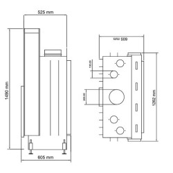 Wood Fireplace Insert Flat 90x50 A.Caminetti