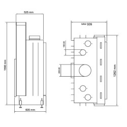 Wood Fireplace Insert Flat 90x60 A.Caminetti