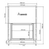 Wood Fireplace Insert Flat 90x60 A.Caminetti