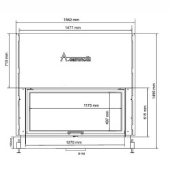 Inserção de lareira a lenha 120x50 A.Caminetti