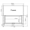 Wood Fireplace Insert Flat 120x50 A.Caminetti