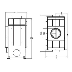 Piso de 50 A.Caminetti chimenea de leña lateral abierta