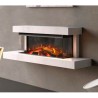 Lareira elétrica Lumen 870 com moldura de giz la Nordica