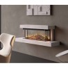 Lareira elétrica Lumen 870 com moldura de giz la Nordica