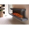 Lumen 1600 electric fireplace in charcoal grey frame by Nordica