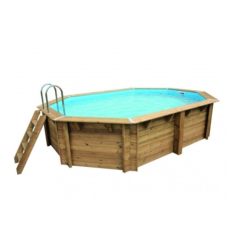 Piscina de madeira Ubbink Azura 400x300 H120cm Liner bege