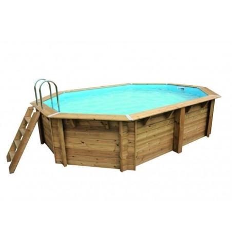Piscine Bois Ubbink Azura 400x300 H120cm Liner beige