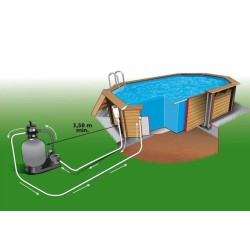 Piscine Bois Ubbink Azura 400x300 H120cm Liner beige