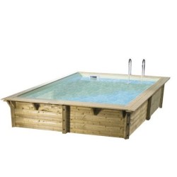 Liner bege de piscina de madeira Ubbink Azura 300x300 H126cm